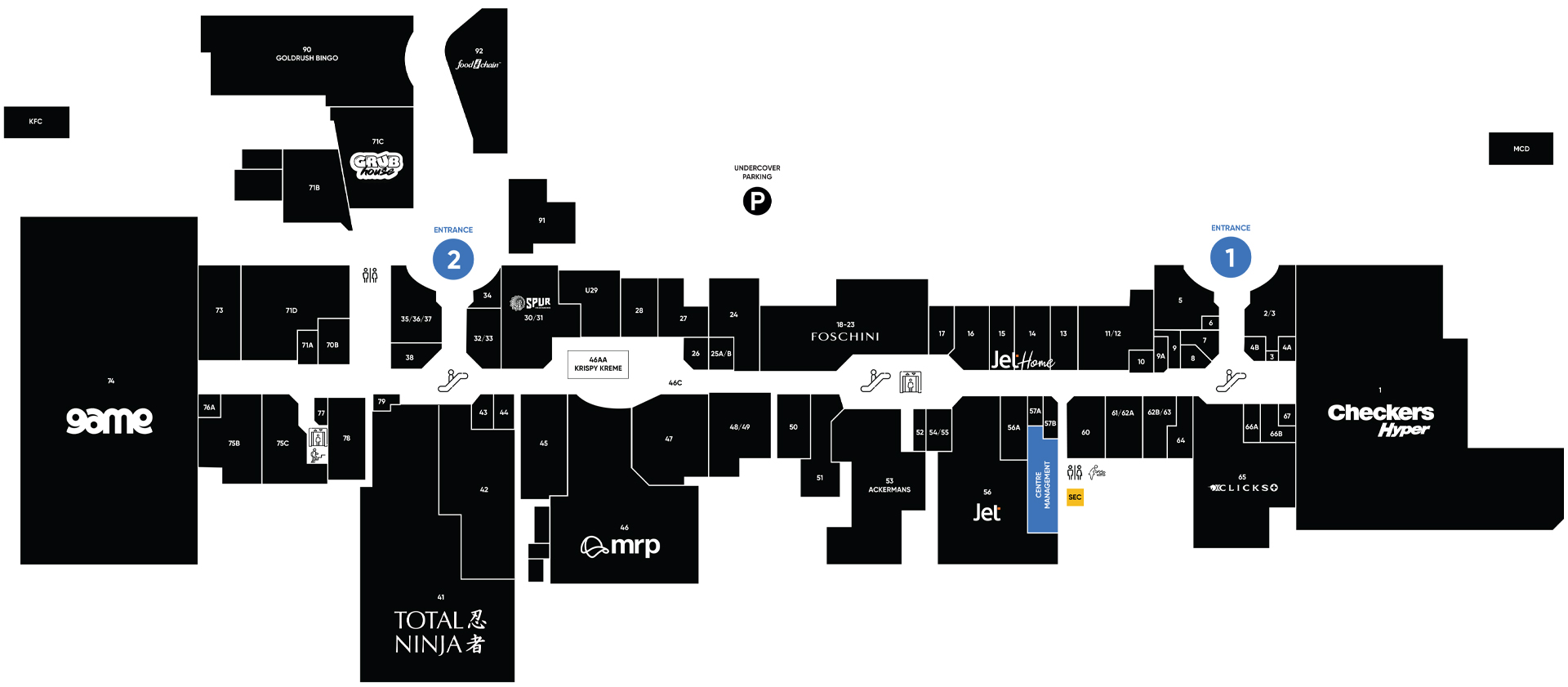 Exhibitions Map Lower Level